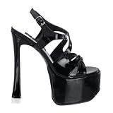 CANDY-57, 6 1 2 Chunky Heel Sling Back Platform Sandal, by Pleaser USA at Shoes by EHH