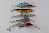 Lot of 5 New Crankbait Fishing Lures for Northern Pike B