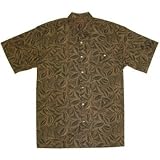 Tori Richard Big & Tall Deep Jungle Hawaiian Shirt - BLACK