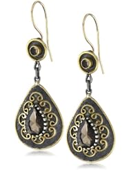 Stella Flame "Byzantia" 24K Smoky Topaz Earrings