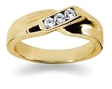 0.21 ctw. Men's Round Diamond Wedding Band in 18K Yellow Gold