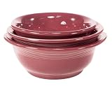 Homer Laughlin China Co. 837/102 Fiesta Cinnabar Mixing Bowl Set 3-pc.