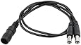 DC Power Cable 5.5x2.1mm Female 1 to 2 Male Plug for CCTV Camera