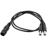 DC Power Cable 5.5x2.1mm Female 1 to 2 Male Plug for CCTV Camera
