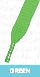Flat Colored Skate Shoelaces - NEON GREEN 11mm x 120cm