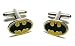 Batman Cufflinks : DC Licensed : Yellow & Black Oval w/Gift Box
