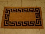 Printed Coco Coir Doormat Greek Key (Black)