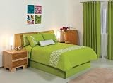 Green Embroidery Comforter Sheets Bedding Set Queen 9 Pcs