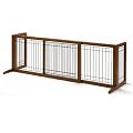 Richell Freestanding Pet Gate with Wood Finish, Large