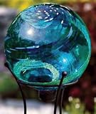 Ocean Teal Glow in the Dark Glass Gazing Globe (10 inch)