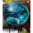 Ocean Teal Glow in the Dark Glass Gazing Globe (10 inch)