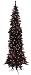 7.5' Pre-Lit Black Ashley Spruce Artificial Pencil Christmas Tree - Clear Lights