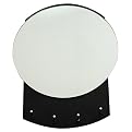 Annex Mirror with Chrome Posts - Black (12" dia.)