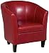 Maxfield Brick Red Bicast Leather Tub Chair