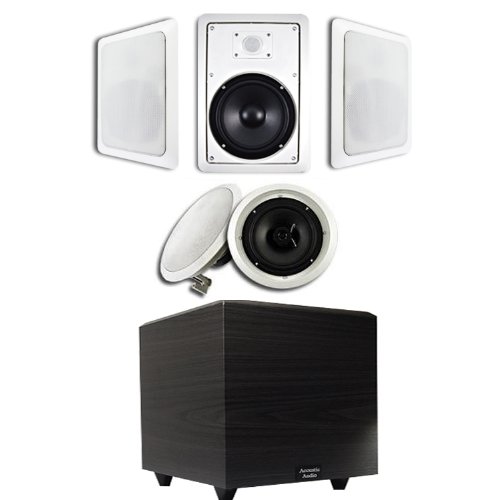 (5) 8 In-Wall Speakers (HT-85) w/15 Powered Sub (PSW15) by Acoustic Audio (5) 8 In-Wall Speakers (HT-85) w/15 Powered Sub (PSW15) by Acoustic Audio
