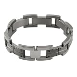 Titanium Linked Bracelet w/ High Polished and Satin Finish