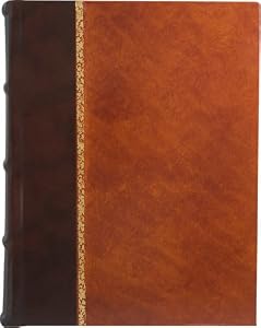 Portofino Genuine Italian Leather Album / Scrapbook, Handcrafted, 24K Gold Leaf Design, 9x12"
