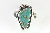 Sterling Silver Ring with Number 8 Turquoise