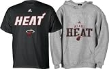 Miami Heat Youth Adidas Hooded Fleece Sweatshirt and Tee Combo Pack