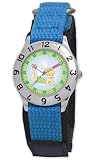 Disney Kids’ Tinker Bell Time Teacher Blue Velcro Watch #D028S502