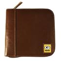 Green Bay Packers Brown Square Leather CD Case