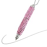 BlingPinkCrystalPendantRollerballPenWith34