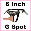 6" Strap on G Spot Curved Dildo