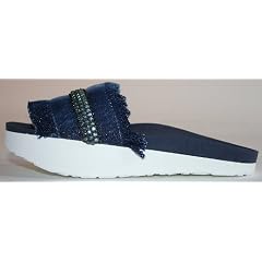 Beautystep Pantolette Schuhe Strass Blau Neu