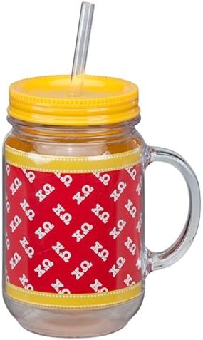 Chi Omega Mason Jar Acrylic Tumbler