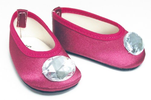 Doll Shoes in Deep Pink for 18
