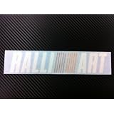 1 X RalliArt Racing Decal Sticker (New) White with Orange and Red Size 8''x 1.7'' 