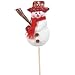 Snowman Pick with Red Scarf and Hat Holiday D&eacute;cor X 3pcs
