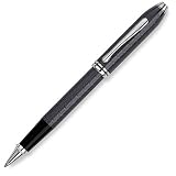  : Cross Townsend Titanium Chevron Engraved Rollerball Pen Trim Rhodium Ref AT00453