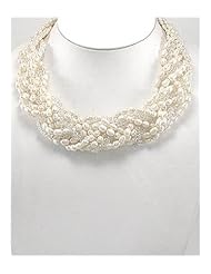 Fresh Water Pearls Necklace In 92.5 Sterling Silver