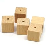 【木の珠】DIY 赤ちゃんのおもちゃ 歯がため ジュエリーアクセサリー キューブ 10mm 二百個セット