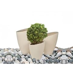 Blumentopf / Pflanzentopf 3-tlg SET �bertopf , wei�