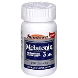 Sundown Melatonin, 3 mg, 120 Tablets (Pack of 3)