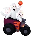 Gemmy 2214600 Airblown Inflatable - Hot Rod Ghost Trio, 8 Feet Tall