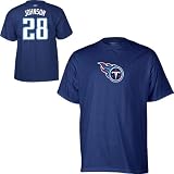 Reebok Tennessee Titans Chris Johnson Name and Number T-Shirt Large