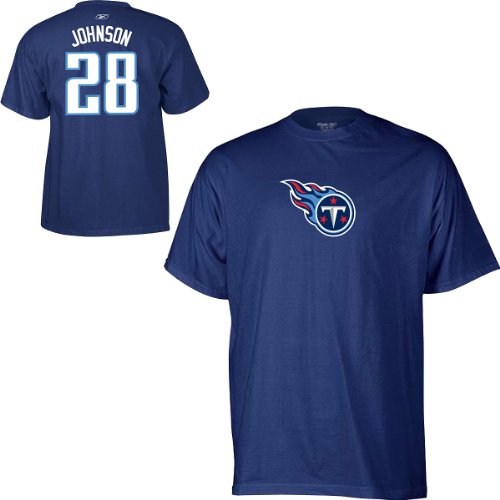 Reebok Tennessee Titans Chris Johnson Name and Number T-Shirt Extra Large