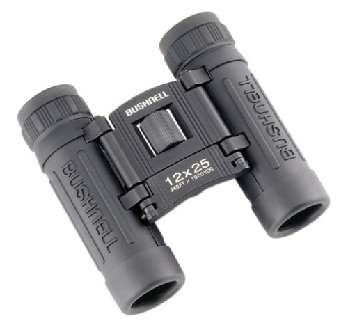 Bushnell Powerview 12x25 Compact Folding Roof Prism Binocular (Black)