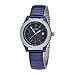 Fossil Women's ES2910 Blue Stainless Steel Expandable Bracelet Blue Steel Case Blue Dial Crystallized bezel Watch
