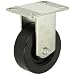 E.R. Wagner Plate Caster, Rigid, Polyolefin Wheel, Delrin Bearing, 375 lbs Capacity, 4" Wheel Dia, 1-3/8" Wheel Width, 5-3/8" Mount Height