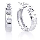 Sterling Silver Fluted Hoop Earrings