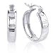 Sterling Silver Fluted Hoop Earrings