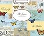 Cavallini Decorative File Folders : Butterfly Collage