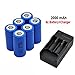 Flashlight,Baomabao 6x 2000mAh 16340 Rechargeable Li-ion Battery For LED Flashlight+CR123A Charger