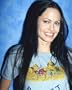Angelina Jolie 12x16 Color Canvas Print (Smiling - Black Hair - Blue Shirt)