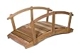 12' Western Red Cedar Wood Garden Bridge with Rails