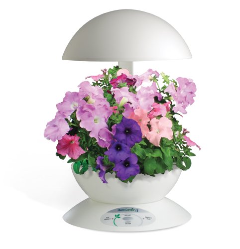 AeroGarden 3 White w/Cascading Petunias Seed Kit by AeroGrow